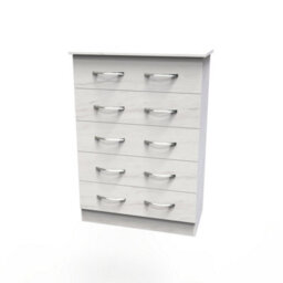 Hampshire 5 Drawer Chest Of Drawers In Marble (Ready Assembled) - thumbnail 3