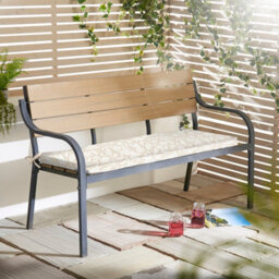Luxury Living Blossom Cream Garden Bench Seat Pad - thumbnail 2