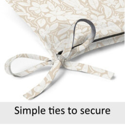 Luxury Living Blossom Cream Garden Bench Seat Pad - thumbnail 3