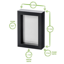 "Nicola Spring 4 X 6"" Photo Frames - 3D Photo Frame Picture Frame Box Portrait Display Case With Spacer (17.5 X 12.5Cm) X5" - thumbnail 4