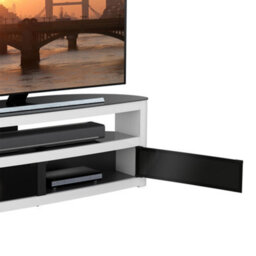 "Avf Affinity Burghley Plus 1.5M Curved Tv Stand, For Tvs Up To 70"" - Gloss White" - thumbnail 3