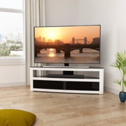 "Avf Affinity Burghley Plus 1.5M Curved Tv Stand, For Tvs Up To 70"" - Gloss White" - thumbnail 2