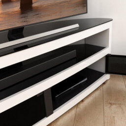 "Avf Affinity Burghley Plus 1.5M Curved Tv Stand, For Tvs Up To 70"" - Gloss White" - thumbnail 5