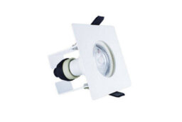 Luminosa Lighting Luminosa Led Fire Rated Static Downlight Recessed Spotlight Square Gu10 Holder Bracket Matt White Ip65 - thumbnail 1