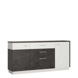 Wyld Haus Nantes Grey And White Sideboard, 2 Doors And 2 Drawers - thumbnail 2