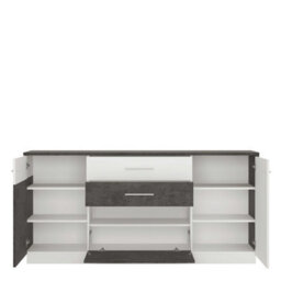 Wyld Haus Nantes Grey And White Sideboard, 2 Doors And 2 Drawers - thumbnail 3