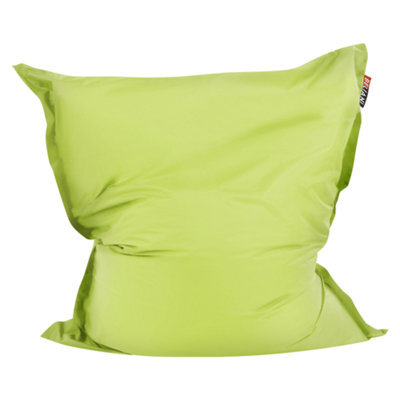 Beliani Bean Bag Cover Fuzzy 180 Cm 140 Cm Lime Green - image 1