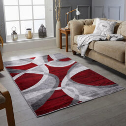 Modern Abstract Wave Pattern Living Room Area Rug Rectangular Soft Pile Carpet 200 X 290 Cm - thumbnail 1