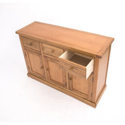 Cabinet Bits Salerno Light Wood 3 Drawer 3 Door Sideboard Wood Knob - thumbnail 5