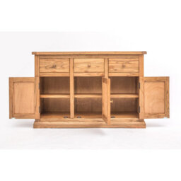 Cabinet Bits Salerno Light Wood 3 Drawer 3 Door Sideboard Wood Knob - thumbnail 4