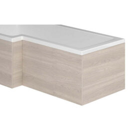 Plum&clay Novela Neutral Light Wood Effect L-Shaped End Bath Panel (L)700mm (H)540mm - thumbnail 1