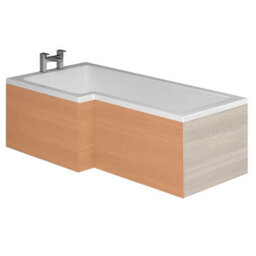 Plum&clay Novela Neutral Light Wood Effect L-Shaped End Bath Panel (L)700mm (H)540mm - thumbnail 3