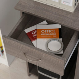 Homcom L-Shaped Corner Computer Desk W/ 2 Shelves Worktop Keyboard Tray Grey - thumbnail 9