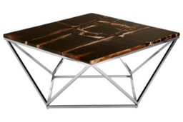 Orsina Relic Dark Petrified Wood Top Coffee Table - thumbnail 2