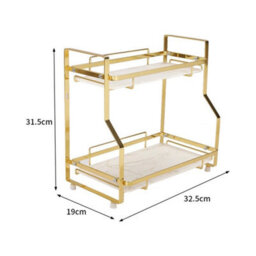 2 Tiers Cosmetic Storage Rack, Desktop Storage Rack, Bathroom Storage Rack - thumbnail 2