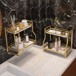 2 Tiers Cosmetic Storage Rack, Desktop Storage Rack, Bathroom Storage Rack - thumbnail 5