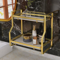 2 Tiers Cosmetic Storage Rack, Desktop Storage Rack, Bathroom Storage Rack - thumbnail 6
