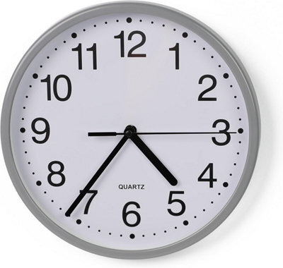 Divchi Wall Clock Silent & Non-Ticking Modern Battery Operated Digital Quiet Sweep Office Home School Kitchen Decor Clocks Silver - image 1
