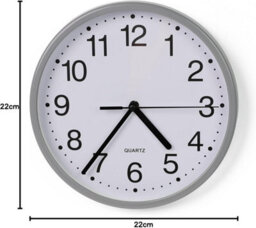 Divchi Wall Clock Silent & Non-Ticking Modern Battery Operated Digital Quiet Sweep Office Home School Kitchen Decor Clocks Silver - thumbnail 7