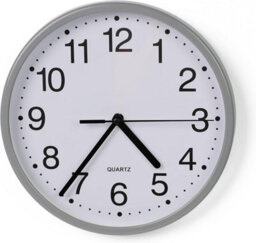 Divchi Wall Clock Silent & Non-Ticking Modern Battery Operated Digital Quiet Sweep Office Home School Kitchen Decor Clocks Silver