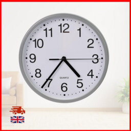 Divchi Wall Clock Silent & Non-Ticking Modern Battery Operated Digital Quiet Sweep Office Home School Kitchen Decor Clocks Silver - thumbnail 6
