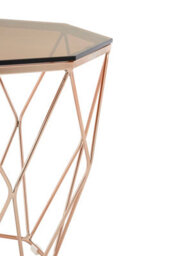 Orsina Practical End Table With Rose Gold Base, Versatile Sitting Room Side Table, Stunning Lounge Room Table - thumbnail 4