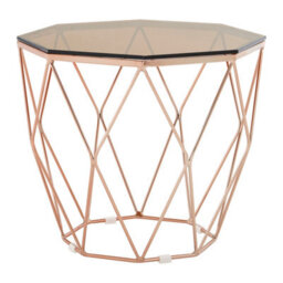 Orsina Practical End Table With Rose Gold Base, Versatile Sitting Room Side Table, Stunning Lounge Room Table - thumbnail 2