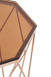 Orsina Practical End Table With Rose Gold Base, Versatile Sitting Room Side Table, Stunning Lounge Room Table - thumbnail 3