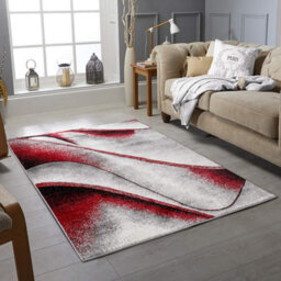 Modern Abstract Curve Design Living Room Area Rug Rectangular Soft Short Pile Carpet For Bedroom Dining Room 120X170 Cm - thumbnail 6