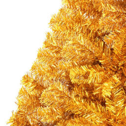 Berkfield Artificial Half Christmas Tree With Stand Gold 120 Cm Pvc - thumbnail 7