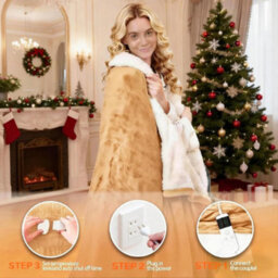 Electric Heated Blanket Throw 130X160Cm 10 Heat Settings Washable - thumbnail 2