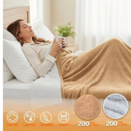 Electric Heated Blanket Throw 130X160Cm 10 Heat Settings Washable - thumbnail 3