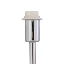First Choice Lighting Chrome Touch Operated Table Lamp With White Pleat Shade - thumbnail 4