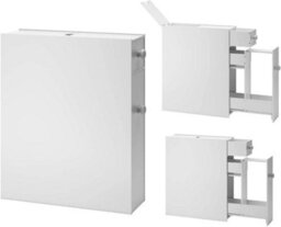 Slim Standing Bathroom Storage Cabinet Over Toilet & Under Sink Organizer With Drawers, Narrow Space-Saving Cupboard For Bathroom - thumbnail 2