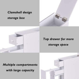 Slim Standing Bathroom Storage Cabinet Over Toilet & Under Sink Organizer With Drawers, Narrow Space-Saving Cupboard For Bathroom - thumbnail 7