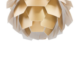 Wyld And Coco Pine Cone Pendant Lamp In Gold - Large Scandinavian-Inspired Sculptural Shade, Adjustable Height - thumbnail 7