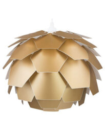 Wyld And Coco Pine Cone Pendant Lamp In Gold - Large Scandinavian-Inspired Sculptural Shade, Adjustable Height - thumbnail 1
