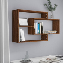 Vidaxl Wall Shelf Brown Oak 104X20X58.5 Cm Engineered Wood - thumbnail 2
