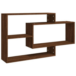 Vidaxl Wall Shelf Brown Oak 104X20X58.5 Cm Engineered Wood - thumbnail 1