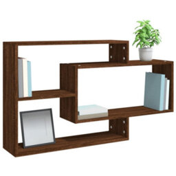Vidaxl Wall Shelf Brown Oak 104X20X58.5 Cm Engineered Wood - thumbnail 5