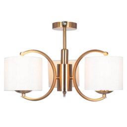 Pacific Lifestyle Art Deco Brass Metal Curved Arm Opulent Chandelier