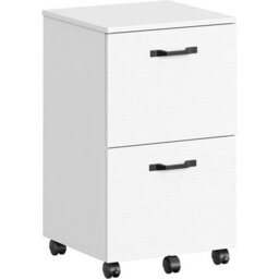 Songmics Two-Drawer Mobile File Cabinet With Wheels, Compact Printer Stand For Office Documents, White - thumbnail 8
