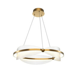 Luminosa Lighting Luminosa Breeze Modern Pendant Ceiling Light Brass 3000K 2700Lm Acrylic Shade