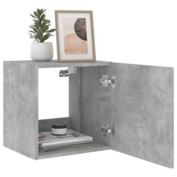 Walplus Tv Wall Cabinets With Led Lights 2 Pcs Concrete Grey 40.5X35X40 Cm - thumbnail 6