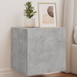 Walplus Tv Wall Cabinets With Led Lights 2 Pcs Concrete Grey 40.5X35X40 Cm - thumbnail 1