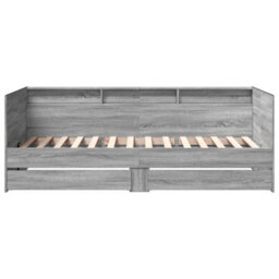Berkfield Daybed With Drawers Without Mattress Grey Sonoma 90X190 Cm Single - thumbnail 4
