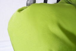 Sh&g Hanging Egg Chair - Basket Chair, Stand & Cushion Set - Grey Rattan & Steel With Lime Green Cushion - thumbnail 4