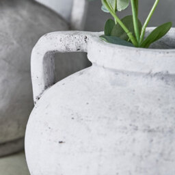 Dibor Antique Style Medium Grey Pelike Flower Vase H24 X Dia32Cm - thumbnail 2