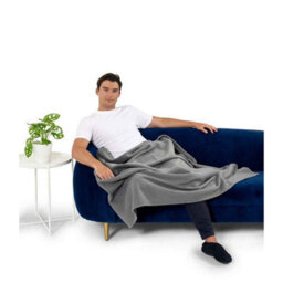 Brand Lab Polar Fleece Blanket Charcoal (One Size) - thumbnail 3