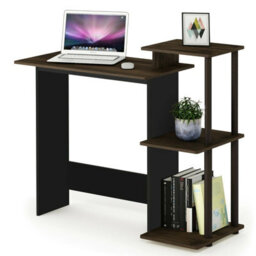 Walplus Furinno Efficient Home Laptop Notebook Computer Desk, Columbia Walnut/brown - thumbnail 1